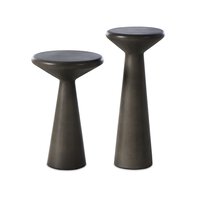 Ravine Concrete Accent Tables, Set Of 2 Dark Grey Four Hands