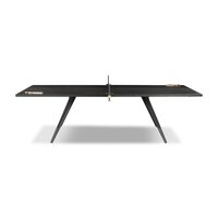 ダル　Inglenook & Paradigm District Eight Ping Pong Table Ink Black Leather Four Hands