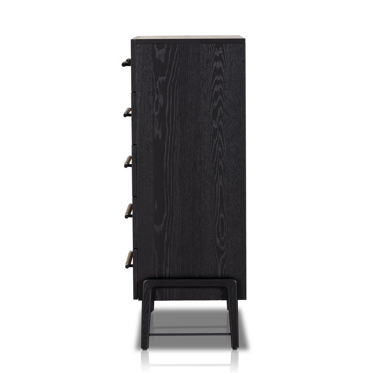 Rosedale 6 Drawer Tall Dresser Ebony Oak Veneer Four Hands