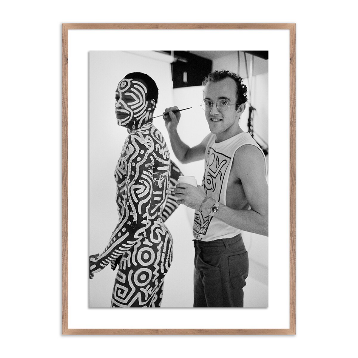 Keith Haring and Bill T. Jones by Getty Rustic 2.5 Walnut