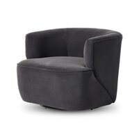 Mila Swivel Chair Henry Charcoal Four Hands