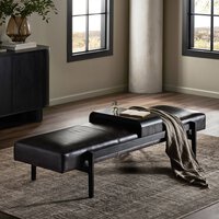 Fawkes Bench Sonoma Black Four Hands