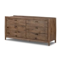 Glenview 6 Drawer Dresser Weathered Oak Veneer Four Hands