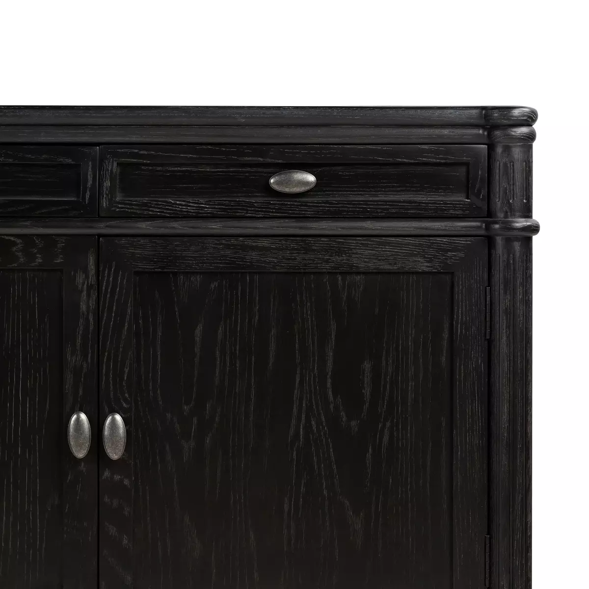 Toulouse Sideboard Distressed Black Four Hands   232875 001 DET 1 