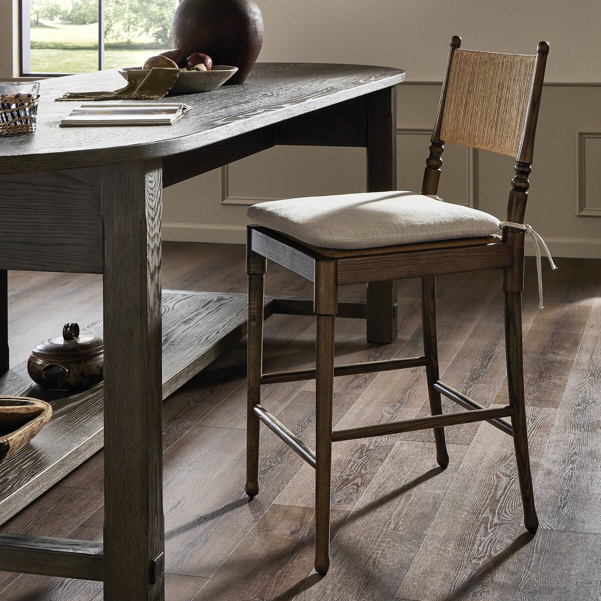 Fayth Bar + Counter Stool Broadway Dune Four Hands