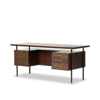 Lauren Mid-Century Lawyer's Desk with Storage