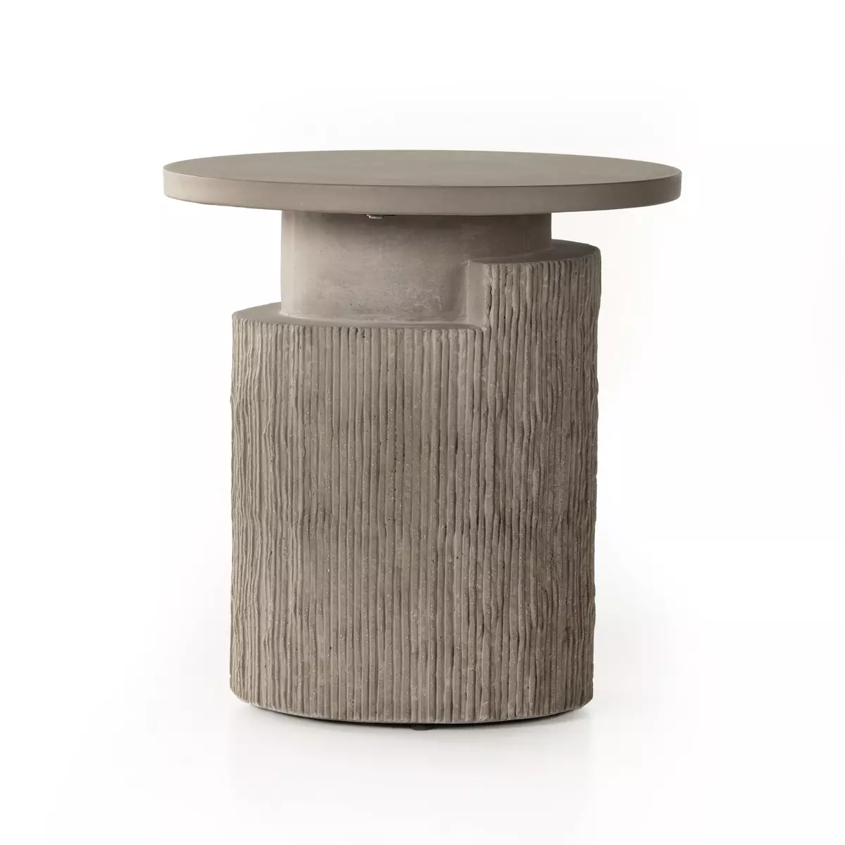 Huron Outdoor End Table Flint Concrete Four Hands   231884 001 PRM 1 