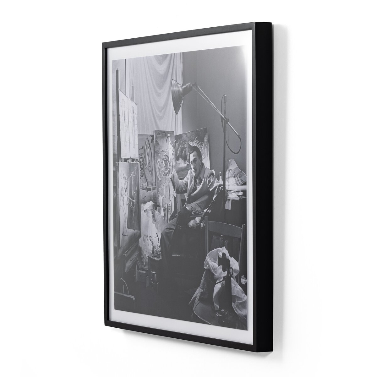 Salvador Dali In Studio I by Getty Images Black 2.5 Maple