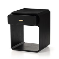 Caspian Nightstand Black Ash Veneer Four Hands