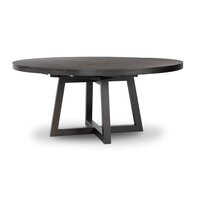 Eberwin Round Ext Dining Table Dark Carbon Four Hands