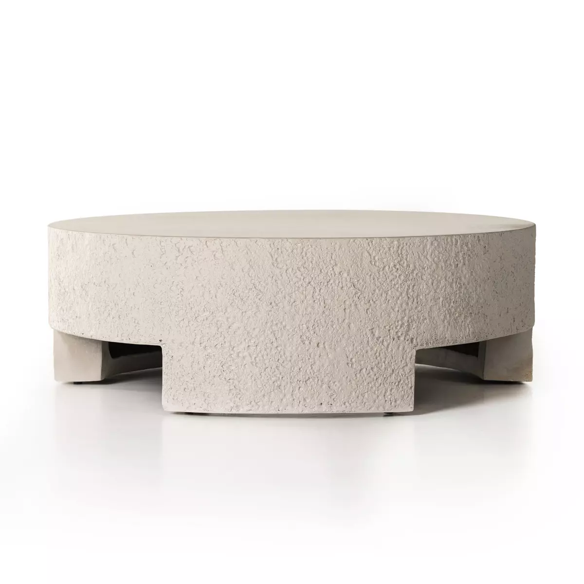 Concrete round outdoor store coffee table