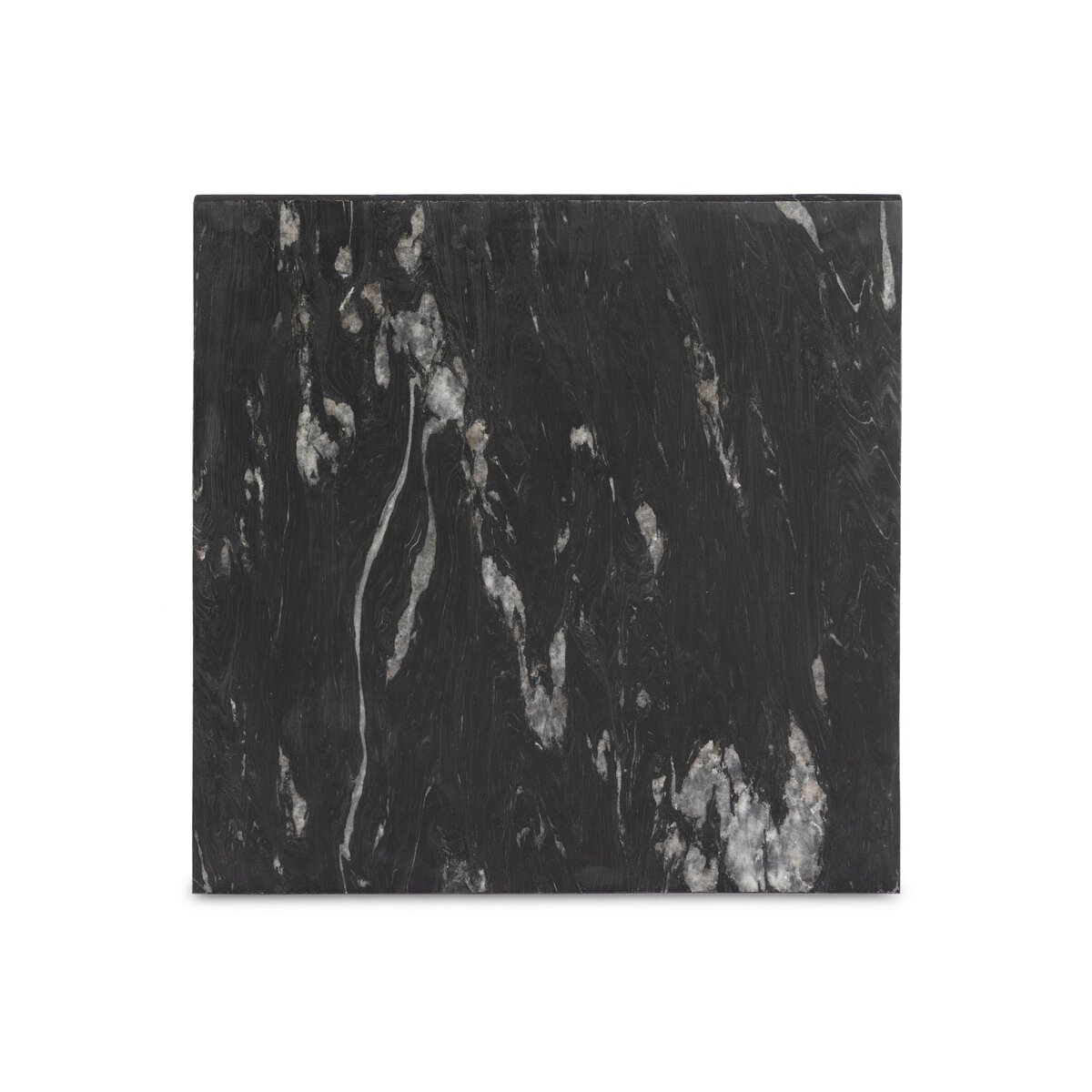 Hammered Iron End Table Charcoal Marble Four Hands
