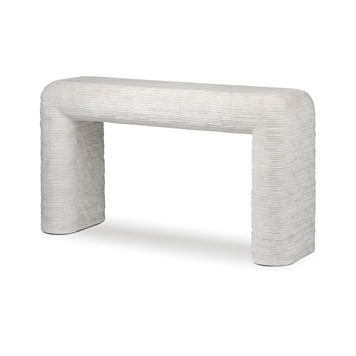Cirri Console Table Smooth Lunar Concrete Four Hands