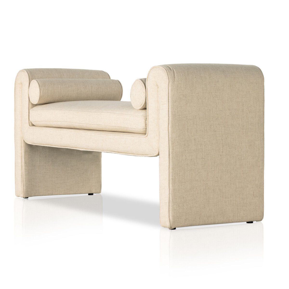 Mitchell Accent Bench Thames Cream Four Hands