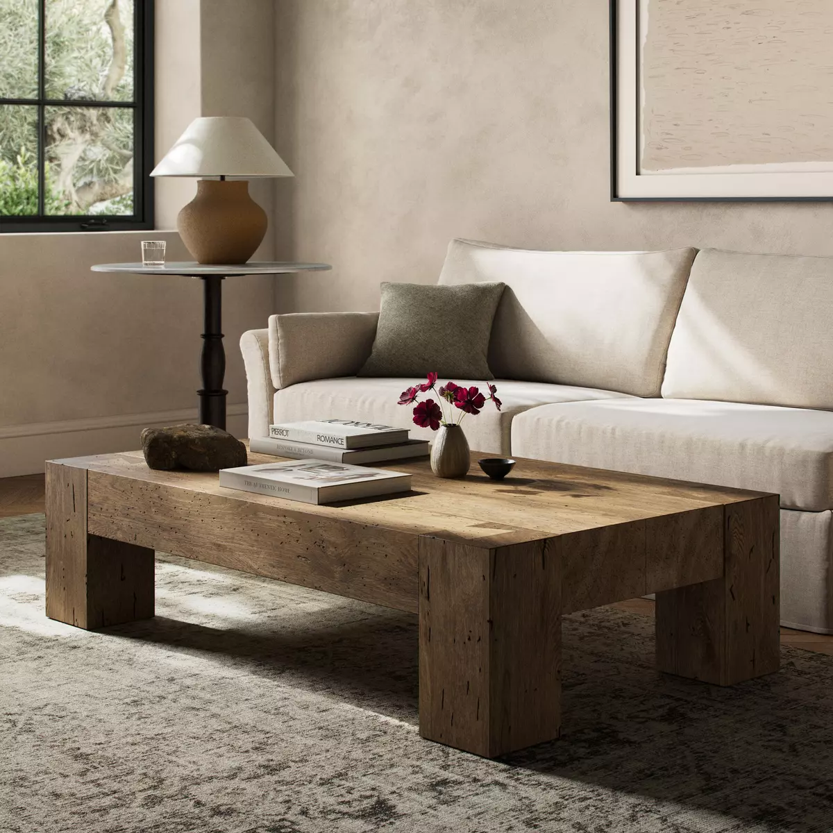 Oversized wood clearance coffee table