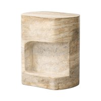 Clementine End Table Textured Sandy Grey Four Hands