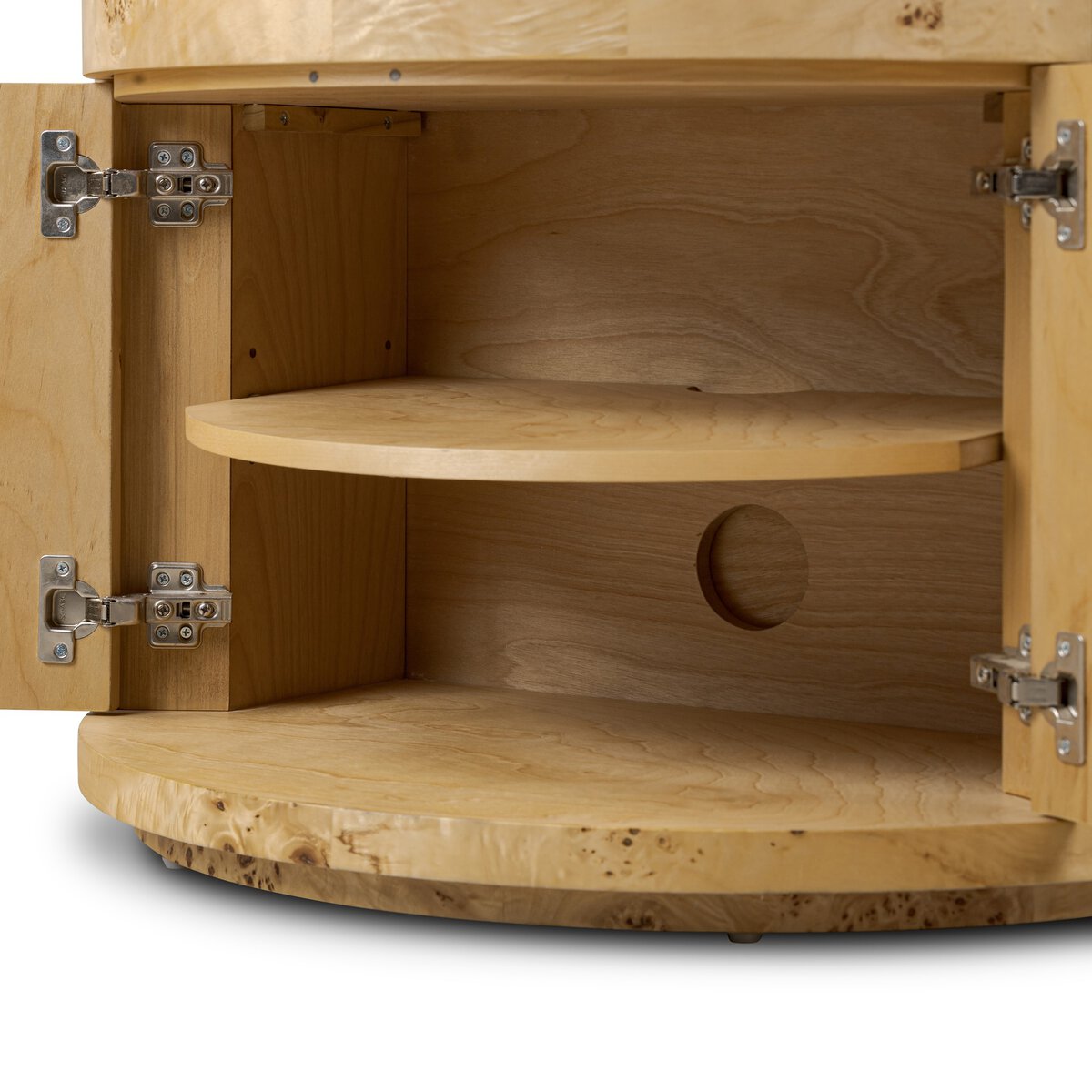 Ashton Nightstand Natural Poplar Burl Four Hands