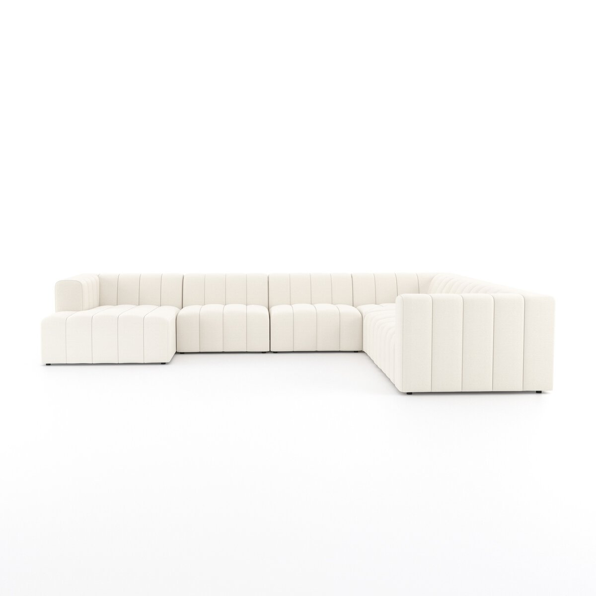 お買い得商店街 Fayette Sectional 6-Piece Channeled Langham Cloud Hands Four その他