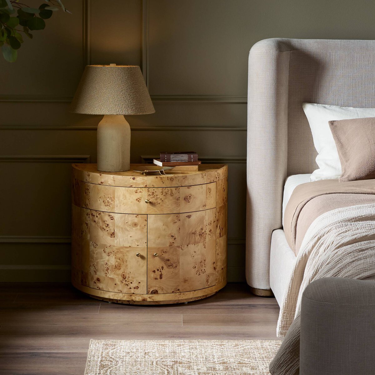 Ashton Nightstand Natural Poplar Burl Four Hands