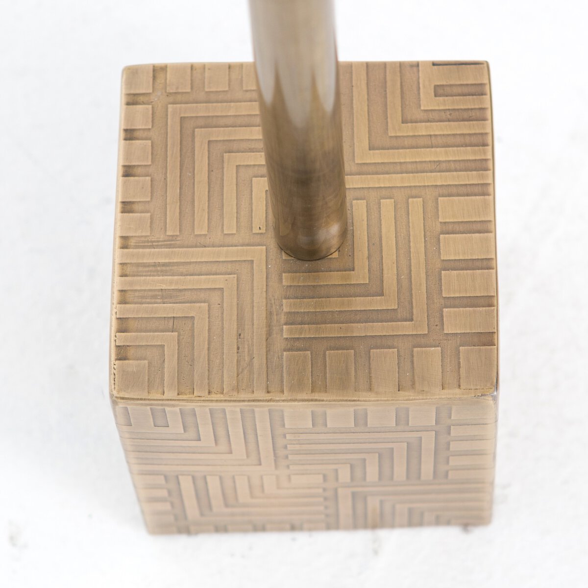 Sirius Adjustable Accent Table White Marble Four Hands