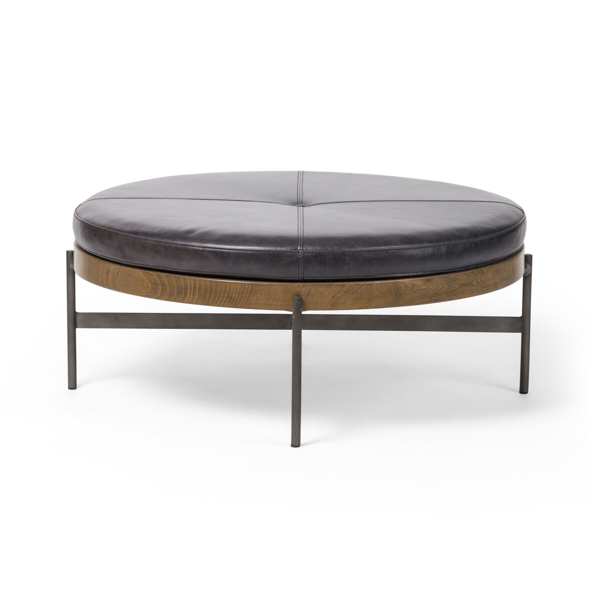 ^_^ 　NOANA ottoman Edwyn Large Ottoman Sonoma Black Four Hands