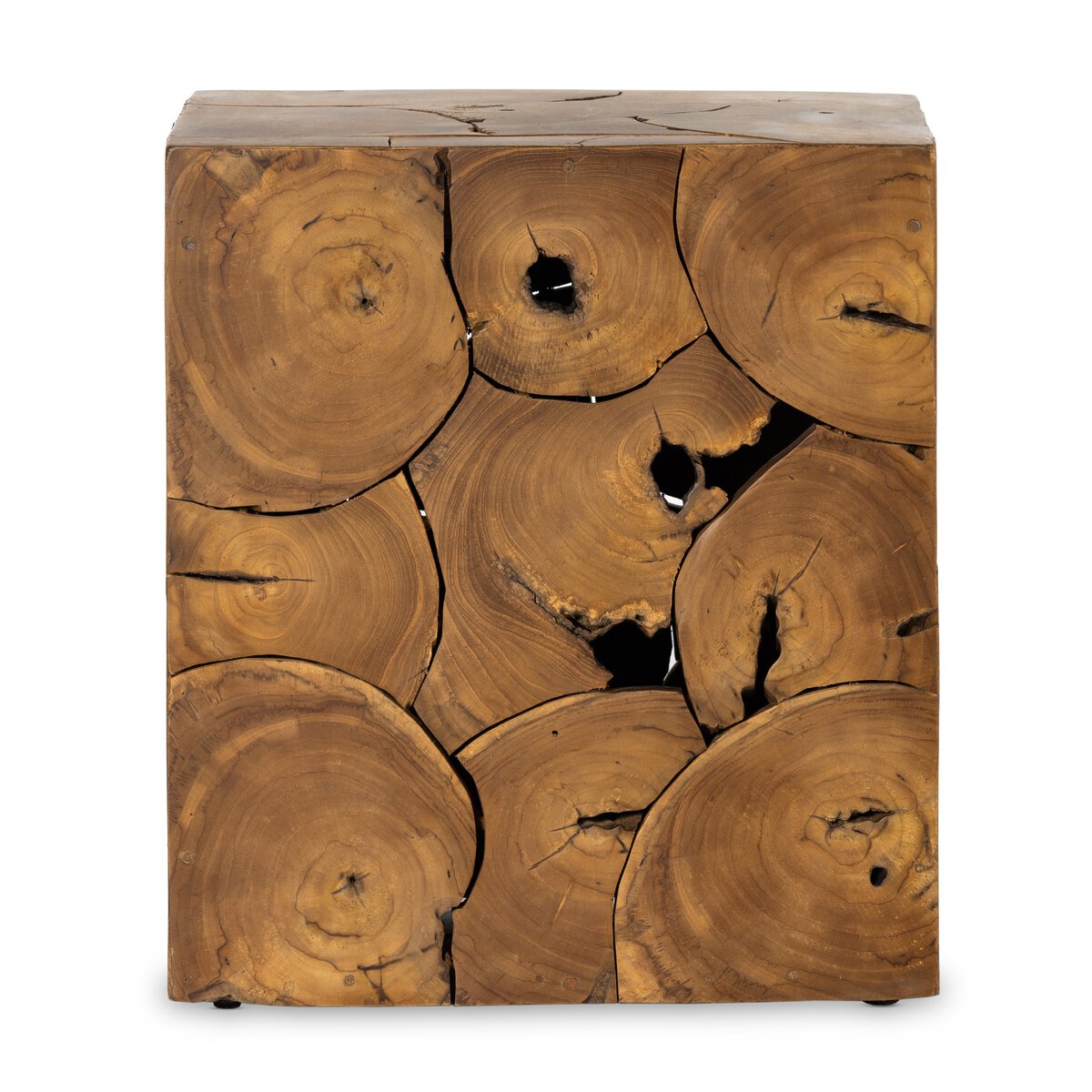 Tomlin Outdoor End Table Teak Root Four Hands