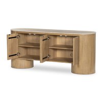 Giovani Media Console Natural Light Oak Veneer Four Hands