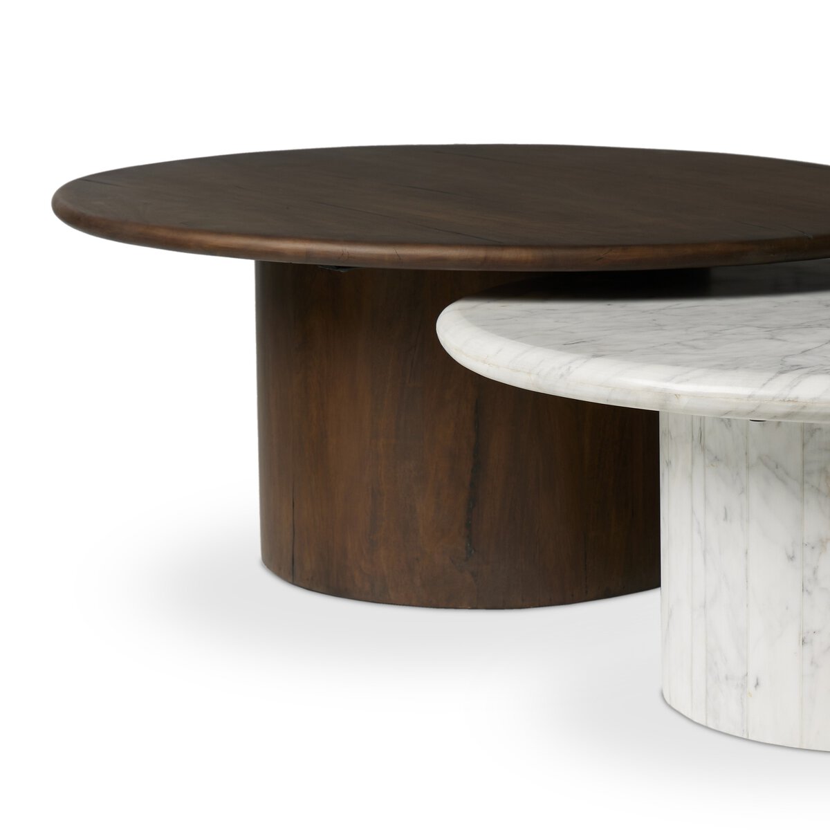 Stuart Nesting Coffee Table Set - Mix & Match White
