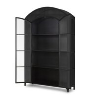 【50％OFF】 Wide Belmont Metal Hands Four Black Cabinet 店舗用品