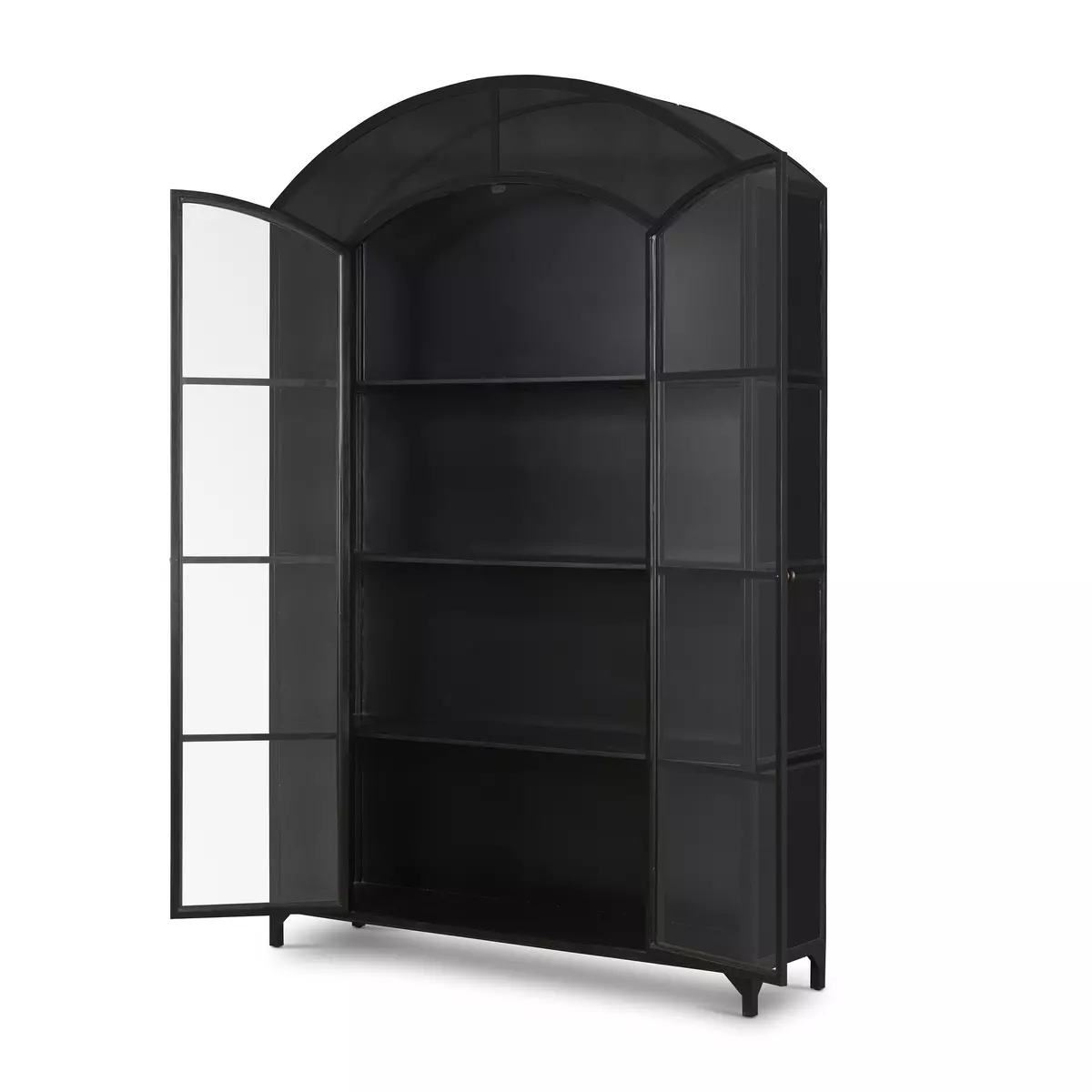 Belmont Wide Metal Cabinet Black Four Hands