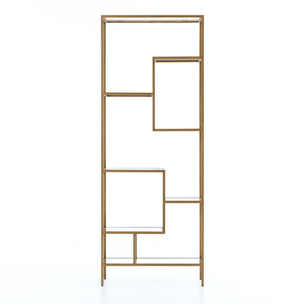 Helena Brass Bookcase Antique Brass Four Hands