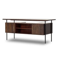 Lauren Mid-Century Lawyer's Desk with Storage