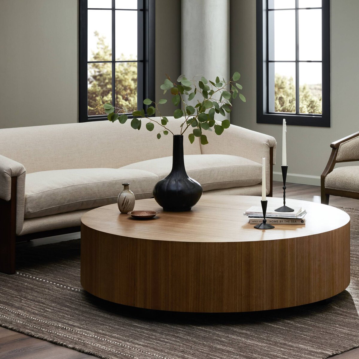 Hudson Large Coffee Table Natural Yukas Four Hands
