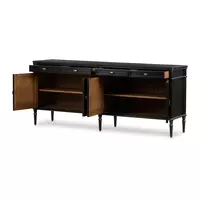 Toulouse Sideboard Distressed Black Four Hands
