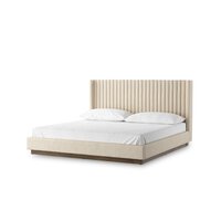 Montgomery Bed - Modern Cream Upholstered Design