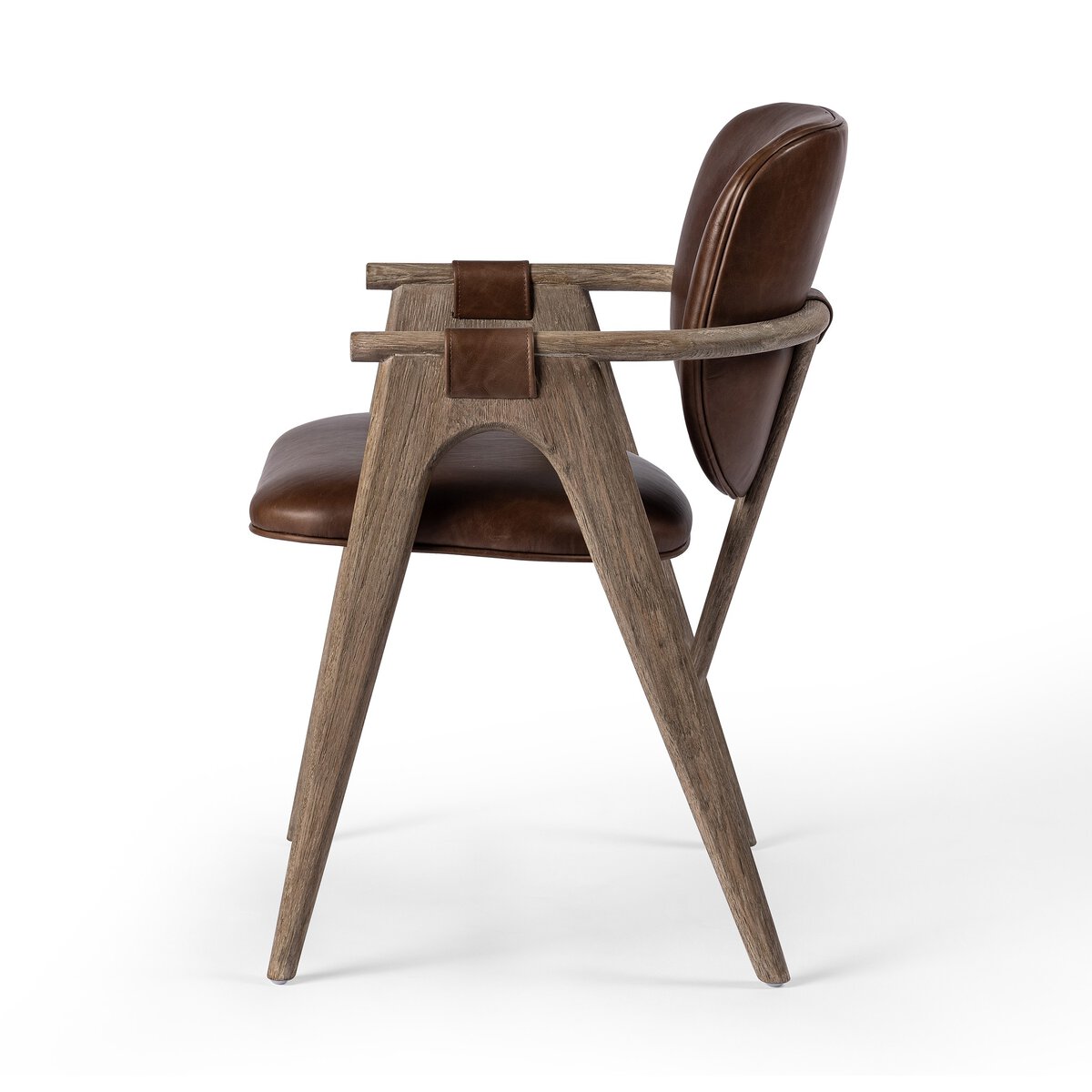 Rowanoke Dining Armchair Havana Brown Four Hands