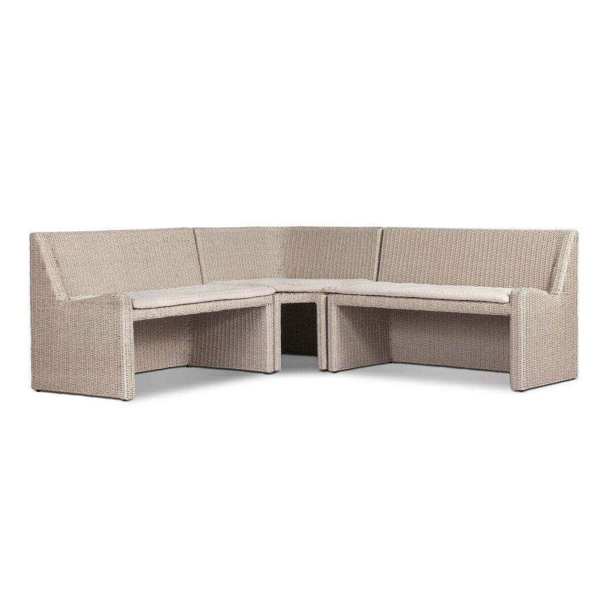 IDÉE　SOLID BENCH ヘンリーボーン柄ナチュラルグレー IDÉE SOLID BENCH ヘンリーボーン柄ナチュラルグレー
