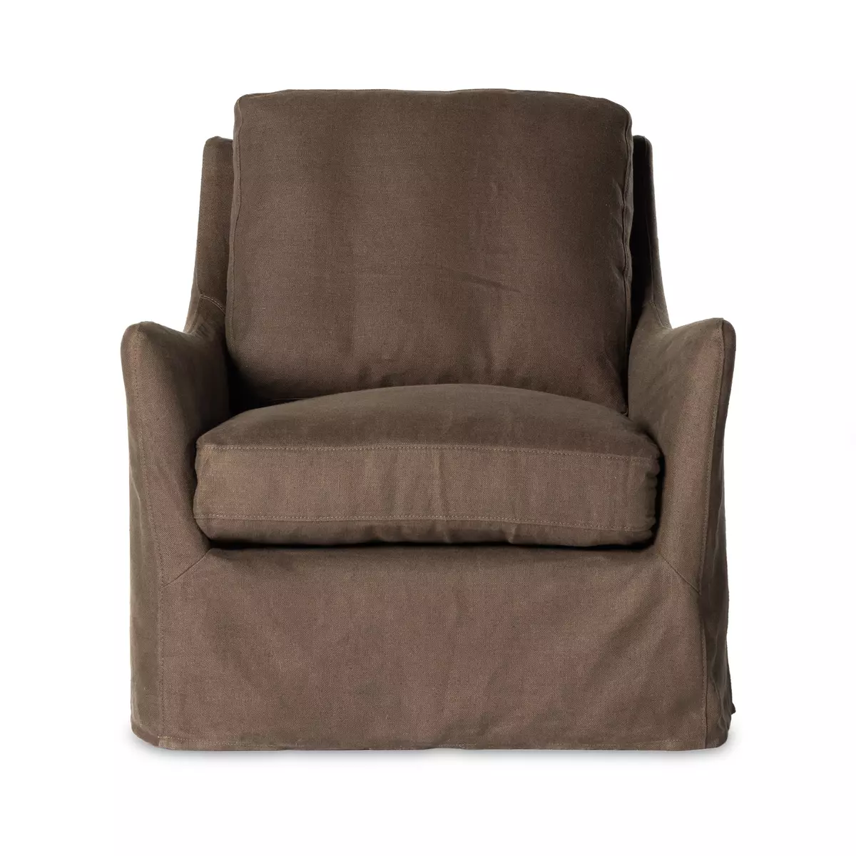 Meka linen swivel online executive chair