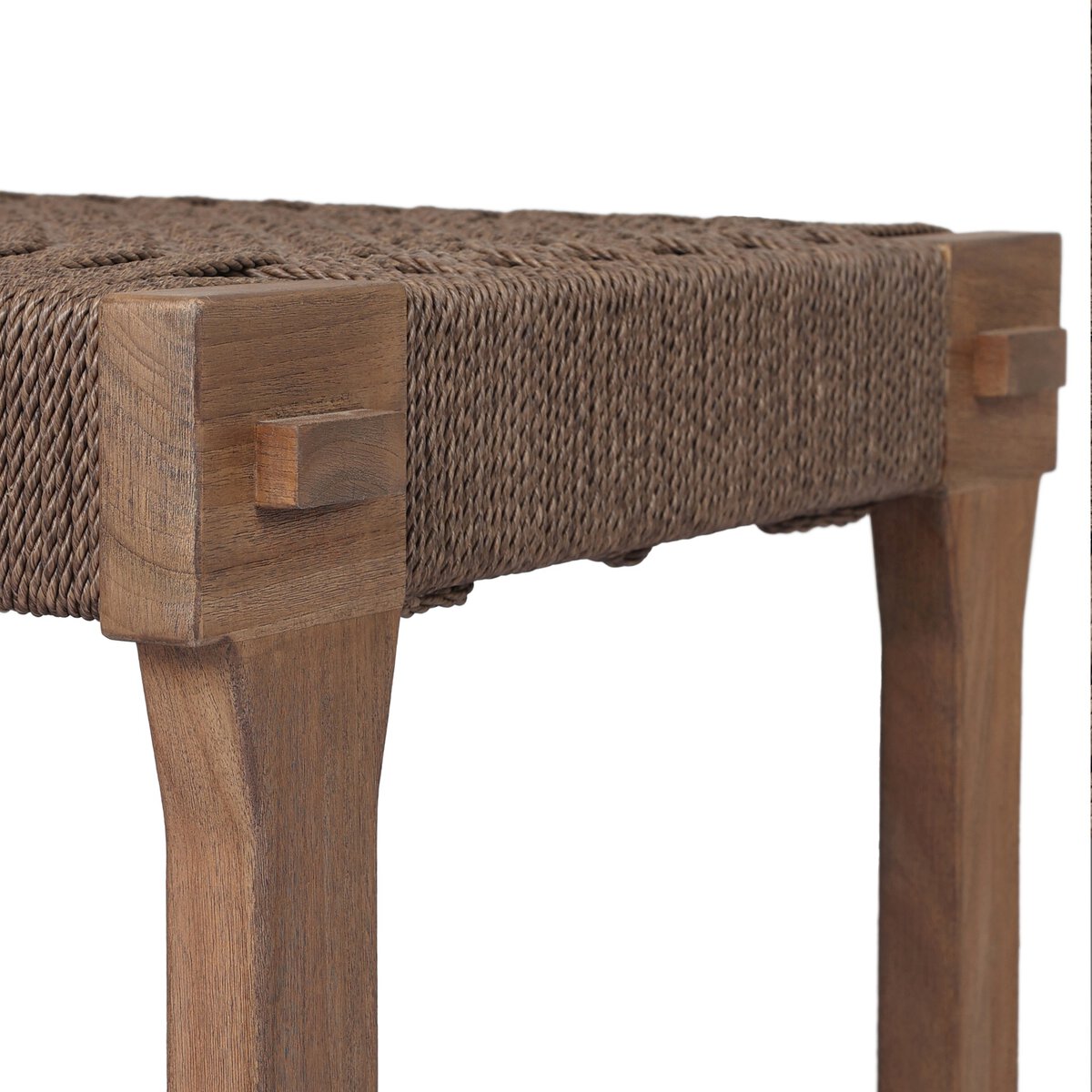 稀少品　EI STOOL SHEET ND PATCH ver. A Moxie Outdoor Accent Stool Dark Textured Woven Four Hands