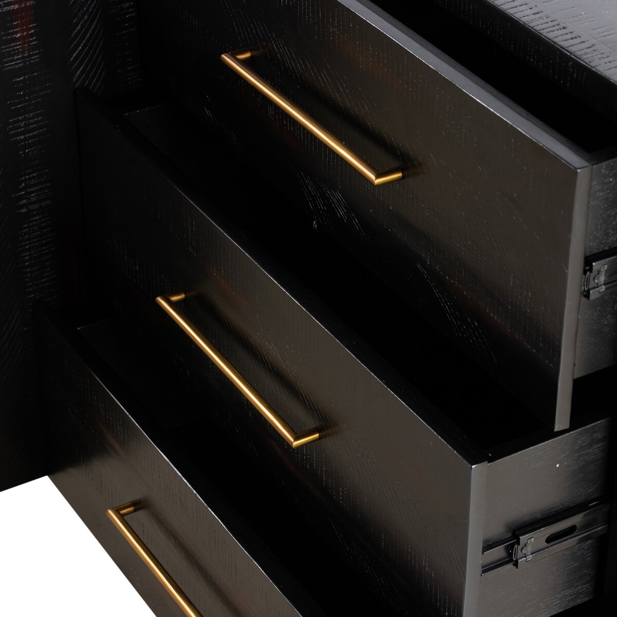 Suki Large Media Console Burnished Black Four Hands