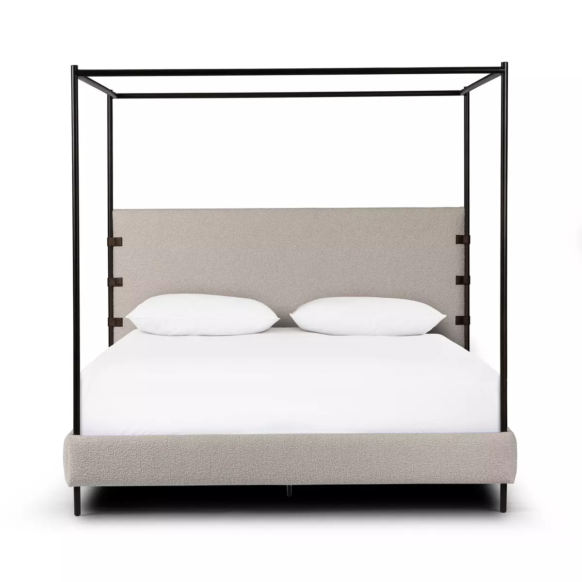 King canopy bed with deals upholstered headboard