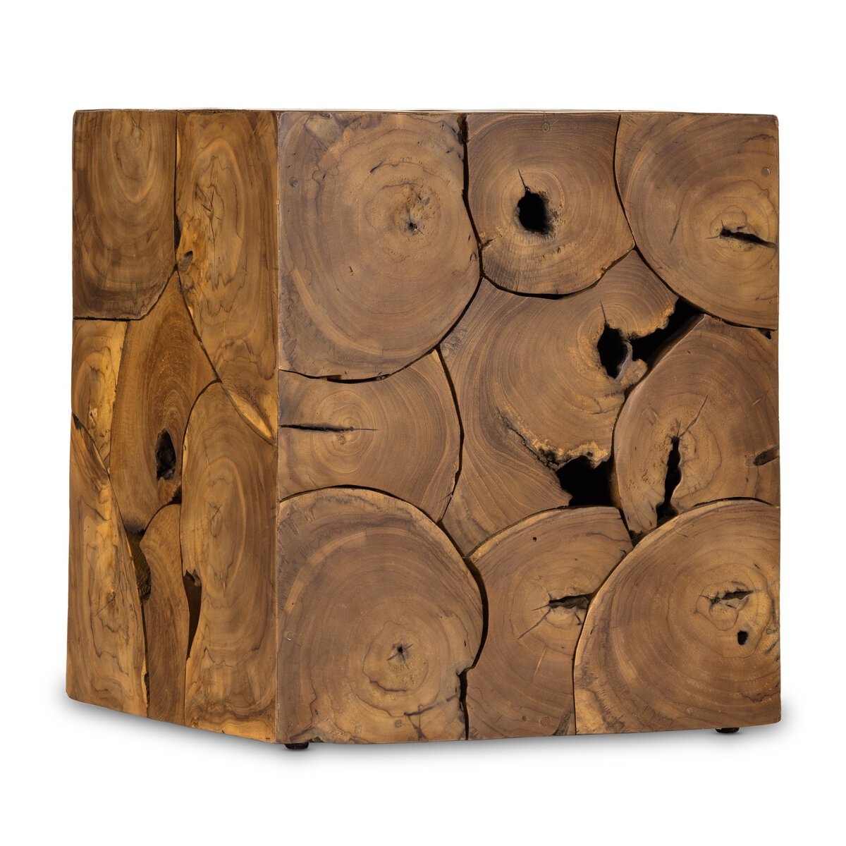 Tomlin Outdoor End Table Teak Root Four Hands