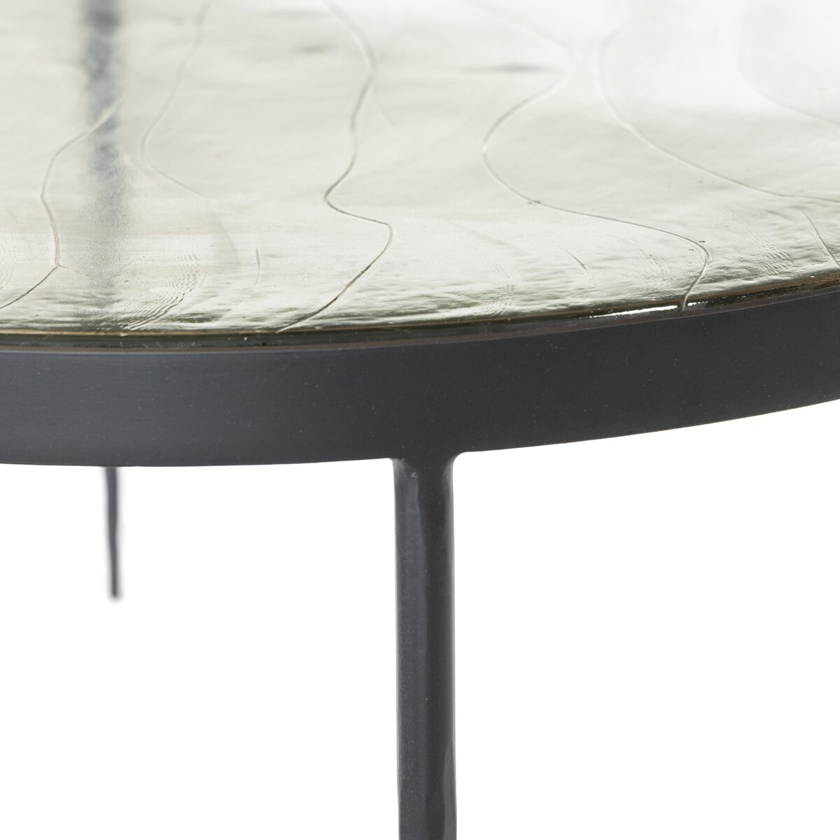 Yoko Nesting Table Clear Cast Glass Four Hands