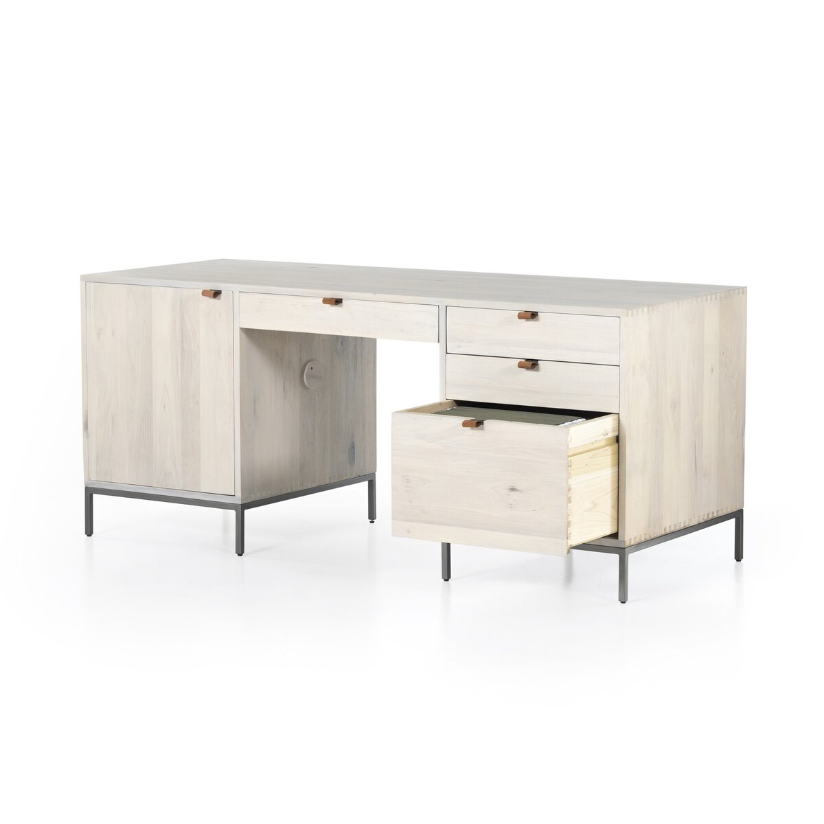 Trey Executive Desk Dove Poplar Four Hands