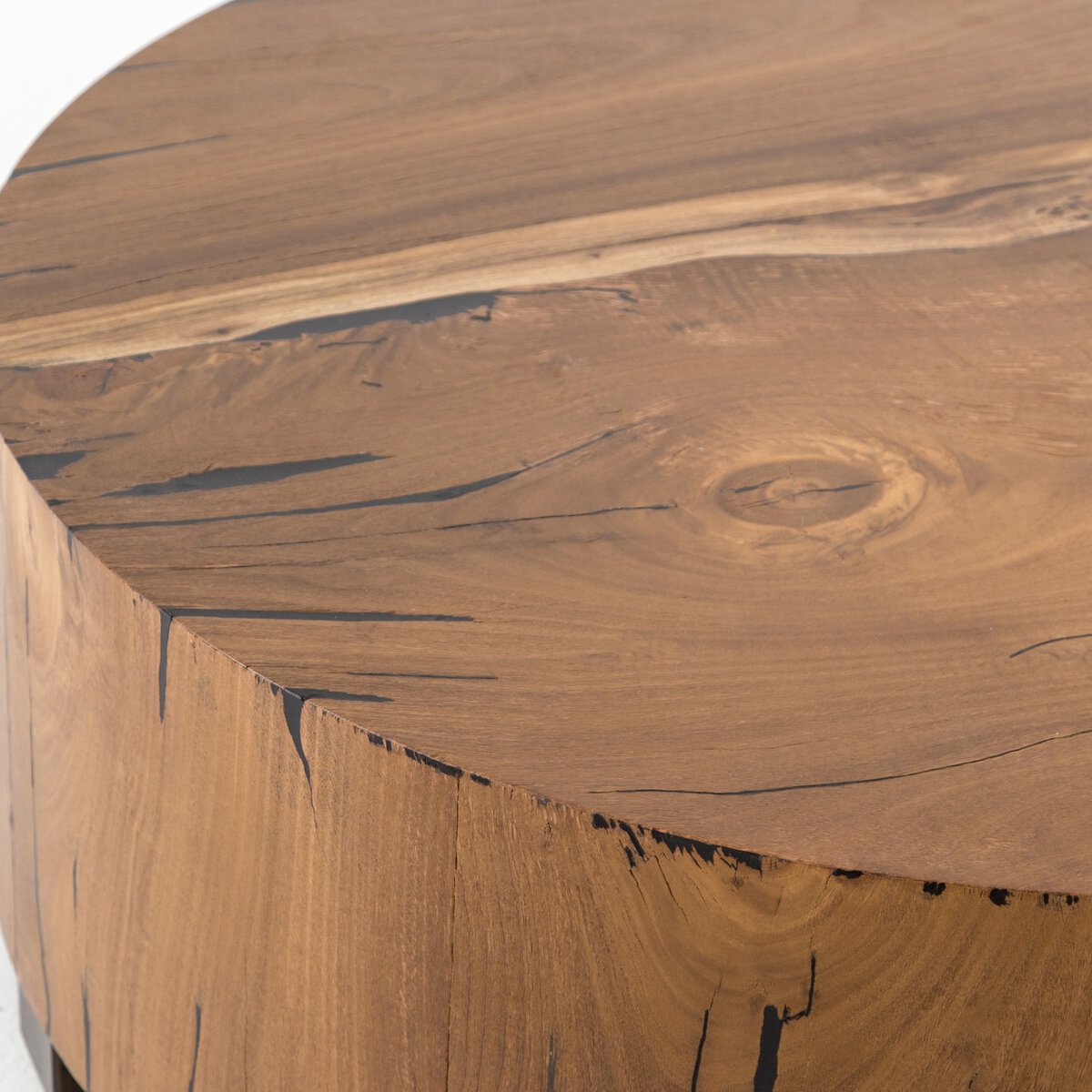 Hudson Round Coffee Table Natural Yukas Resin Four Hands Hudson Round Coffee Table Natural Yukas Resin Four Hands