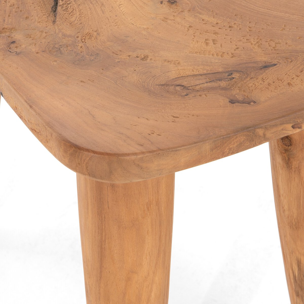 Zuri Outdoor Stool Aged Natural Teak Four Hands