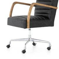 Bryson Channeled Desk Chair Durango Smoke Four Hands