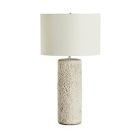 Ozer Table Lamp - Stylish Ceramic & Linen Design
