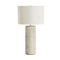 Ozer Table Lamp Reactive White Glaze Four Hands