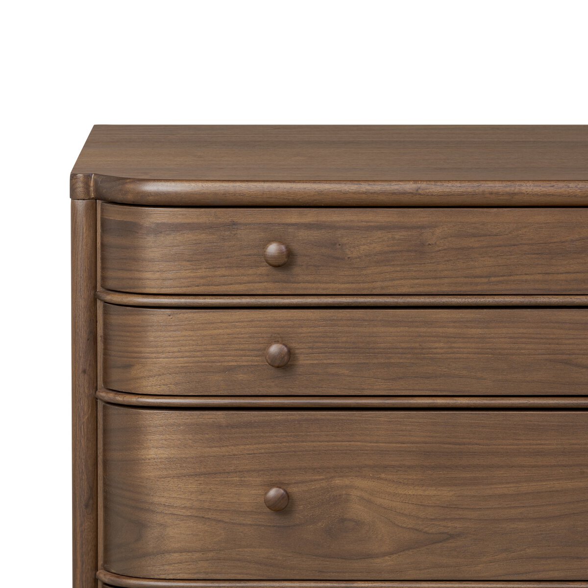 Agatha Nightstand Dark Brown Walnut Veneer Four Hands